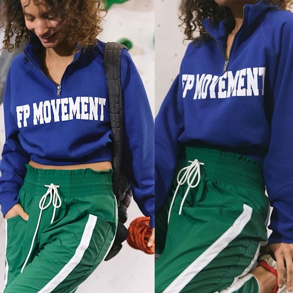 FP Movement by Free People Tops - NWT- FP Movement For The Win Logo Half Zip
